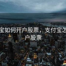 支付宝如何开户股票，支付宝怎么开户股票
