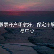 保定股票开户哪家好，保定市股票交易中心