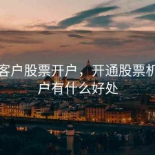 机构客户股票开户，开通股票机构账户有什么好处