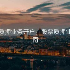 股票质押业务开户，股票质押业务指南