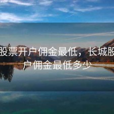 长城股票开户佣金最低，长城股票开户佣金最低多少