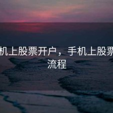 在手机上股票开户，手机上股票开户流程