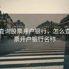 怎么查询股票开户银行，怎么查询股票开户银行名称