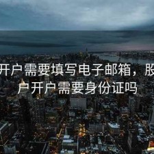 股票开户需要填写电子邮箱，股票账户开户需要身份证吗