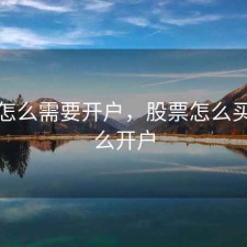 股票怎么需要开户，股票怎么买的怎么开户