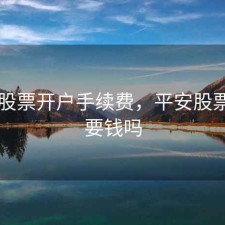 平安股票开户手续费，平安股票开户要钱吗