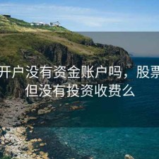 股票开户没有资金账户吗，股票开户但没有投资收费么