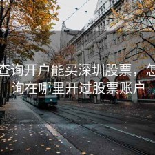 怎么查询开户能买深圳股票，怎么查询在哪里开过股票账户