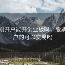 股票刚开户能开创业板吗，股票刚开户的可以交易吗
