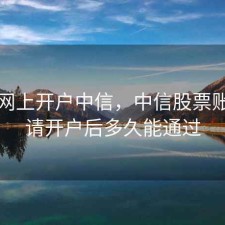 股票网上开户中信，中信股票账户申请开户后多久能通过