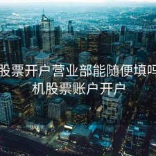 手机股票开户营业部能随便填吗，手机股票账户开户