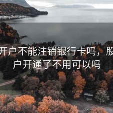 股票开户不能注销银行卡吗，股票账户开通了不用可以吗
