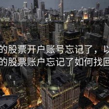 以前的股票开户账号忘记了，以前开的股票账户忘记了如何找回