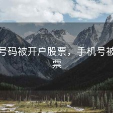 手机号码被开户股票，手机号被开发票