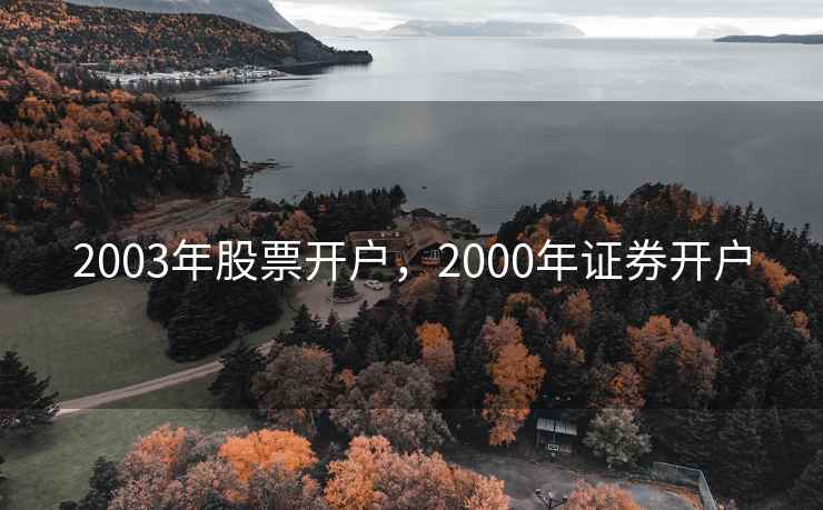 2003年股票开户,2000年证券开户 第1张 2003年股票开户,2000年证券开户 第1张