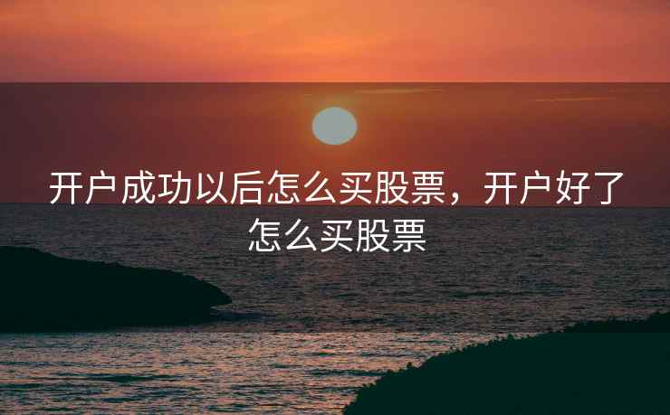 开户成功以后怎么买股票,开户好了怎么买股票 第2张 开户成功以后怎么买股票,开户好了怎么买股票 第2张