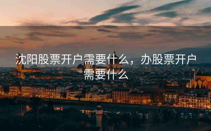 沈阳股票开户需要什么，办股票开户需要什么  第1张