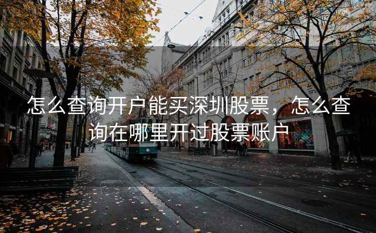 怎么查询开户能买深圳股票，怎么查询在哪里开过股票账户  第1张
