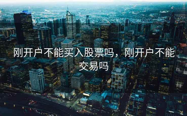 刚开户不能买入股票吗，刚开户不能交易吗  第2张