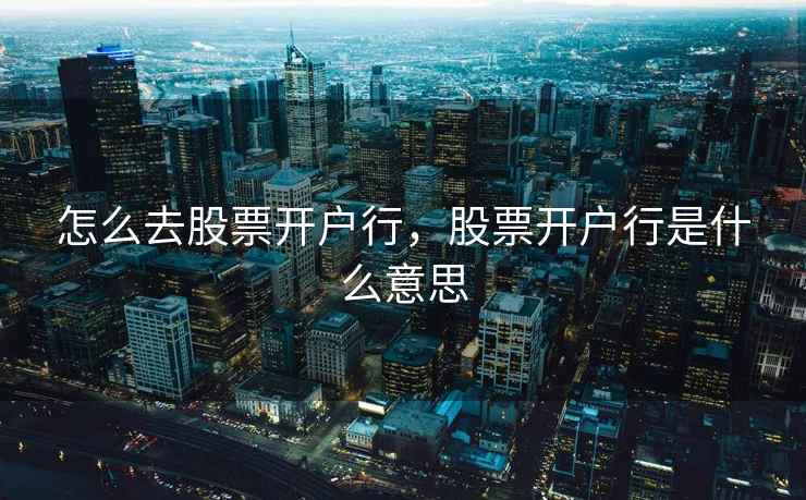 怎么去股票开户行，股票开户行是什么意思  第1张