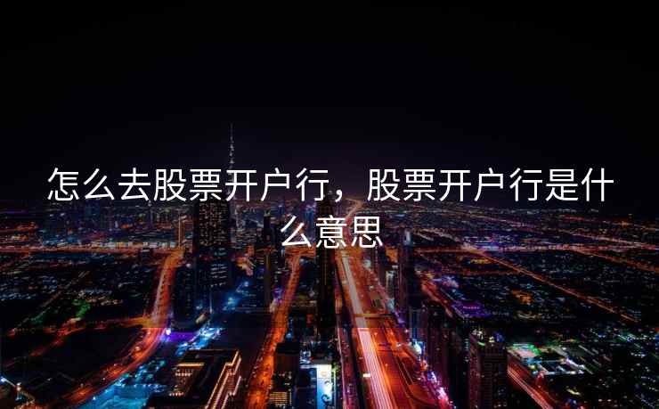 怎么去股票开户行，股票开户行是什么意思  第2张